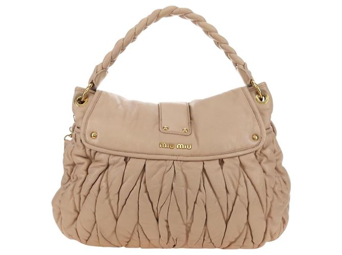 Borsa Miu Miu Madras Convertible Lock in pelle Medium - vista 2