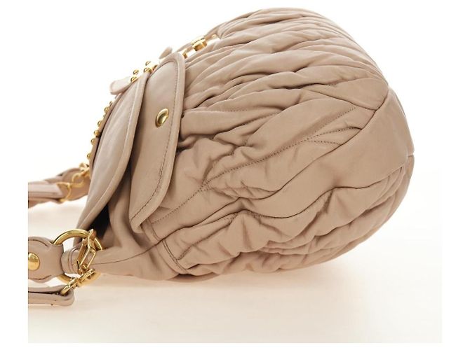 Borsa Miu Miu Madras Convertible Lock in pelle Medium - vista 3