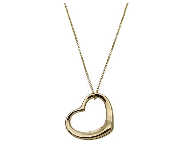 Collana Elsa Peretti Open Heart in oro giallo 18K di Tiffany & Co. D'oro - vista 2