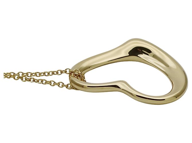 Collana Elsa Peretti Open Heart in oro giallo 18K di Tiffany & Co. D'oro - vista 3