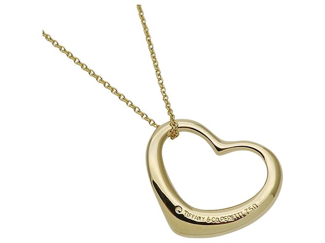 Collana Elsa Peretti Open Heart in oro giallo 18K di Tiffany & Co. D'oro - vista 4