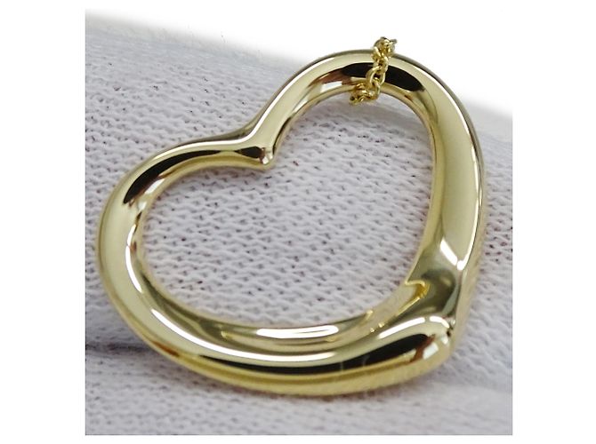 Collana Elsa Peretti Open Heart in oro giallo 18K di Tiffany & Co. D'oro - vista 7