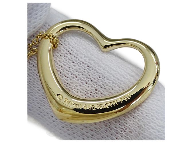 Collana Elsa Peretti Open Heart in oro giallo 18K di Tiffany & Co. D'oro - vista 8