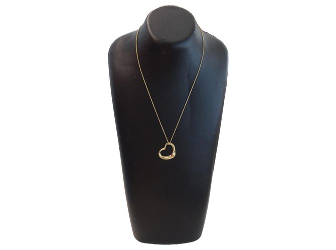 Collana Elsa Peretti Open Heart in oro giallo 18K di Tiffany & Co. D'oro - vista 9
