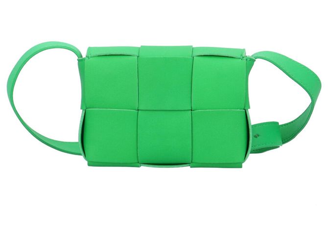 Borsa a tracolla Bottega Veneta Candy Cassette Maxi Intrecciato Verde - vista 3