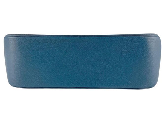 Borsa a tracolla in pelle blu indaco Chanel - vista 4