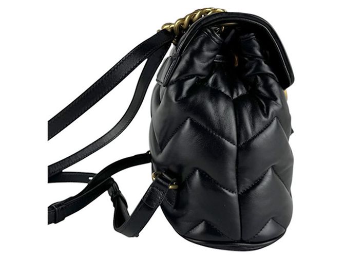 Gucci GG Marmont Lederrucksack Schwarz - Ansicht 2