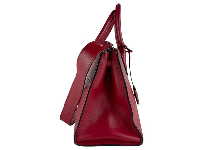 Borsa a mano in pelle rossa Prada Rosso - vista 2