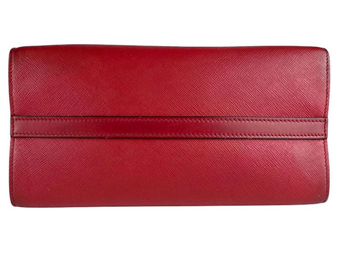 Borsa a mano in pelle rossa Prada Rosso - vista 4