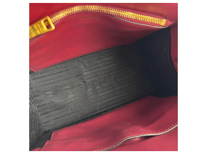 Borsa a mano in pelle rossa Prada Rosso - vista 5