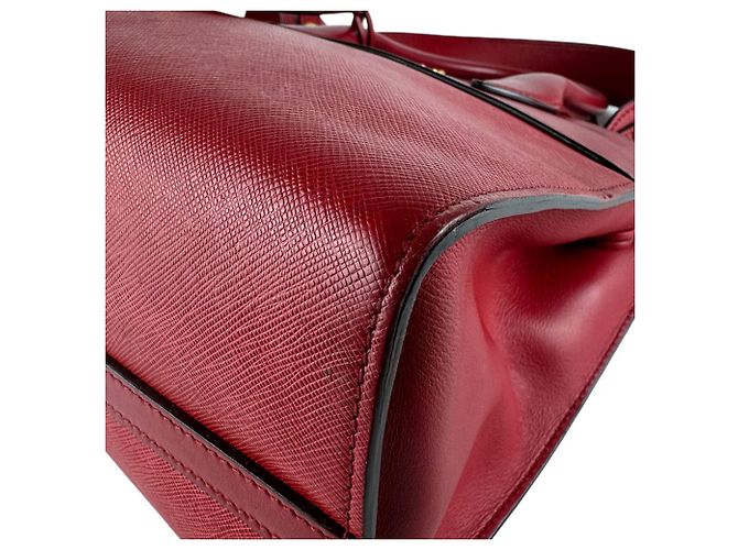 Borsa a mano in pelle rossa Prada Rosso - vista 9