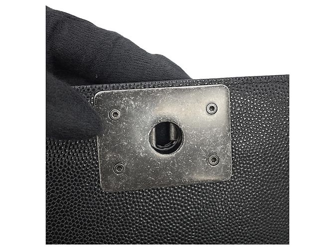 Boy Borsa a tracolla con catena in pelle di vitello martellata nera Chanel Nero - vista 12