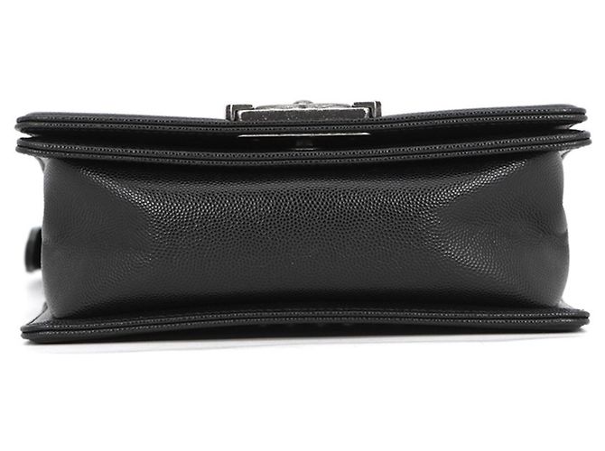 Boy Borsa a tracolla con catena in pelle di vitello martellata nera Chanel Nero - vista 3