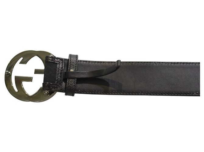 Gucci Gürtel aus GG Monogramm Canvas und Leder Schwarz - Ansicht 7