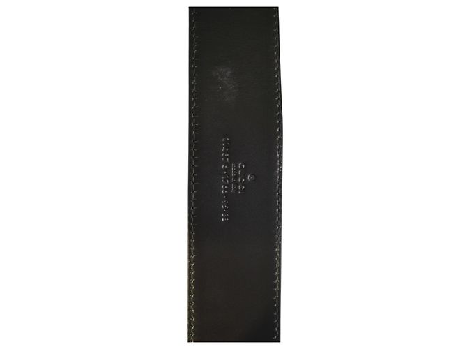 Gucci Gürtel aus GG Monogramm Canvas und Leder Schwarz - Ansicht 8