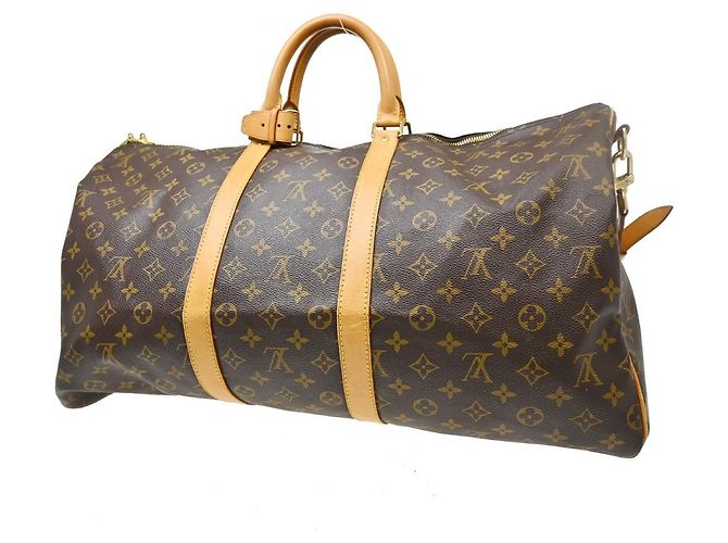 Louis Vuitton Keepall Bandouliere Monogram Canvas 55 Marrone - vista 2