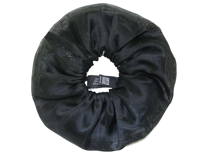 Scrunchie in seta Chanel nero - vista 2