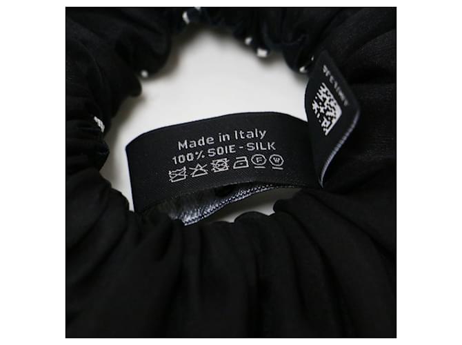 Scrunchie in seta Chanel nero - vista 6