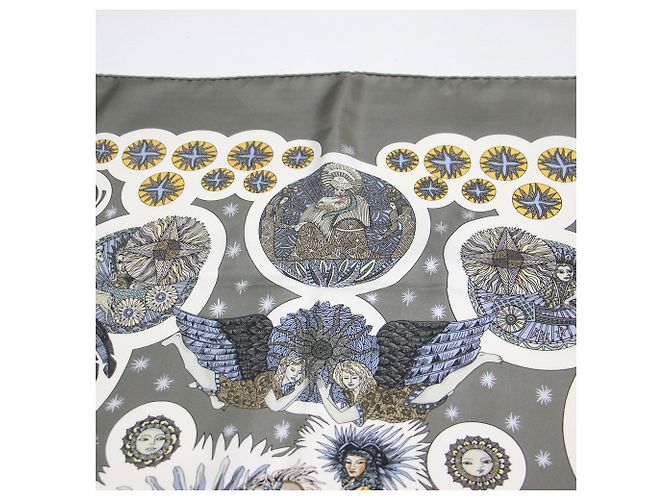 Hermès HERMES Carre 90 LE ROY SOLEIL Sciarpa in seta Marrone - vista 3