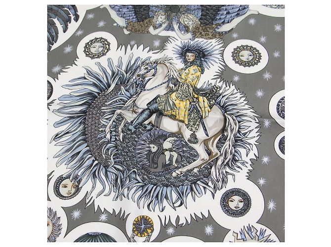 Hermès HERMES Carre 90 LE ROY SOLEIL Sciarpa in seta Marrone - vista 5