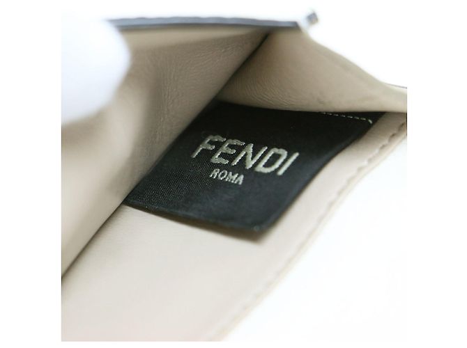 Fendi Peekaboo Micro Dreifach-Geldbörse Weiß - Ansicht 6