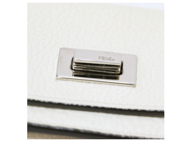 Fendi Peekaboo Micro Dreifach-Geldbörse Weiß - Ansicht 7