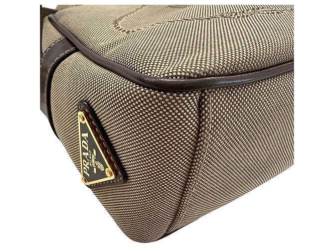 Jacquard Bolso Prada Beige/Marrón Castaño - vista 4