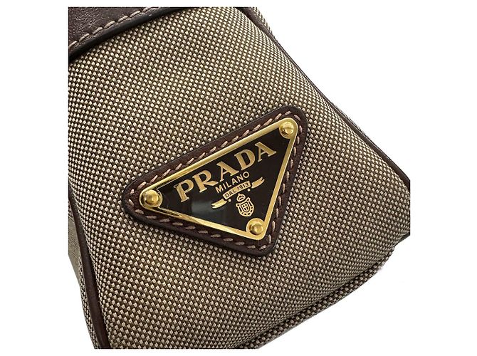Jacquard Bolso Prada Beige/Marrón Castaño - vista 6