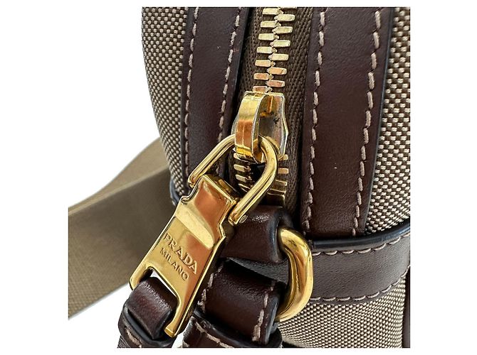 Jacquard Bolso Prada Beige/Marrón Castaño - vista 7