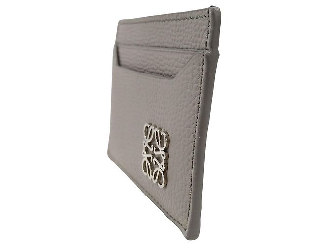 Tarjetero de piel gris Loewe Castaño - vista 4