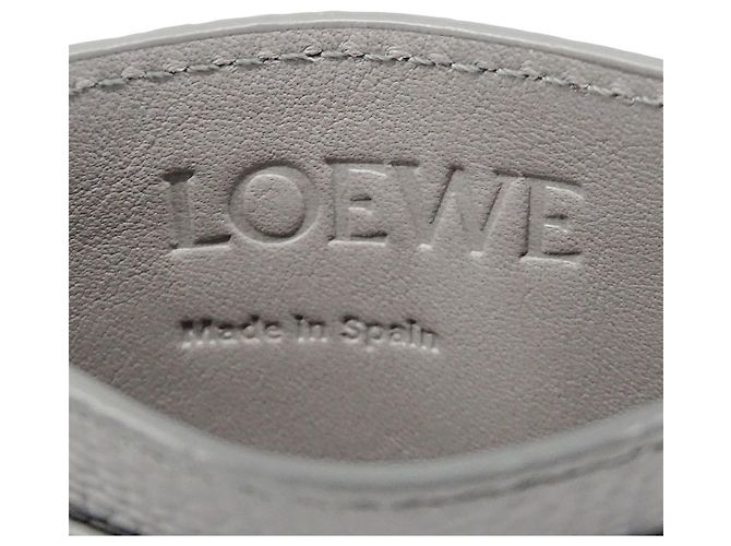 Tarjetero de piel gris Loewe Castaño - vista 7