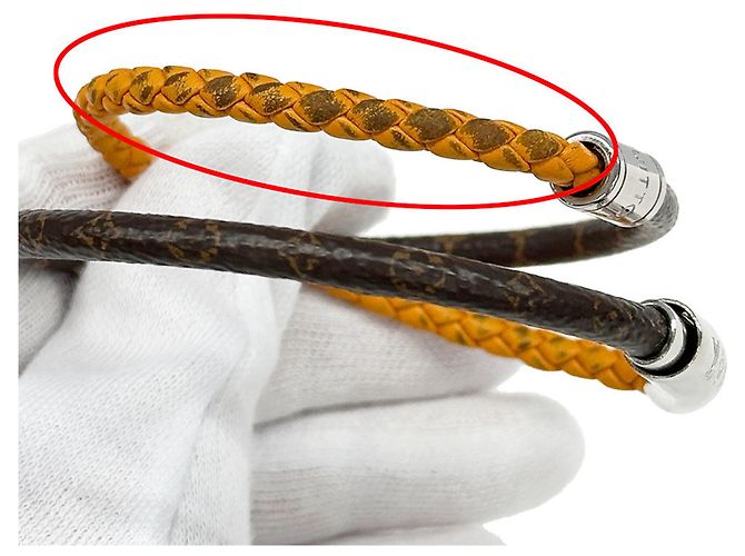 Pulseira Charm Louis Vuitton em amarelo açafrão Dourado - vista 11