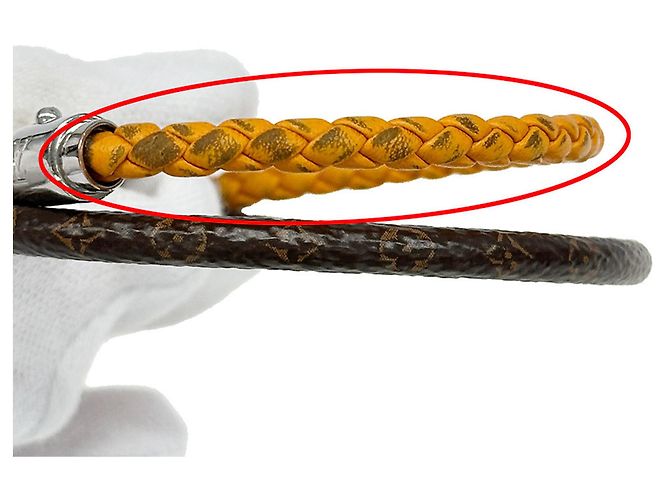 Pulseira Charm Louis Vuitton em amarelo açafrão Dourado - vista 12