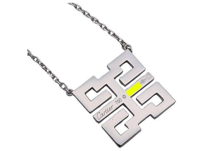Collana Cartier in oro bianco 18K e diamanti D'oro - vista 4