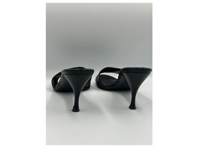 Mule Gucci in pelle nera con logo Nero - vista 10