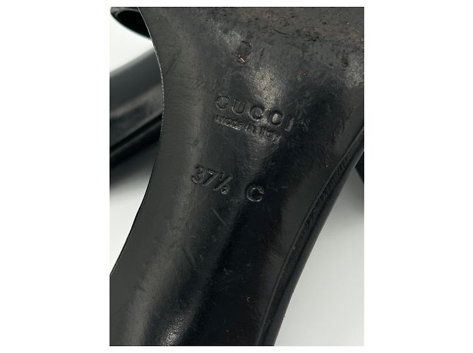 Mule Gucci in pelle nera con logo Nero - vista 12