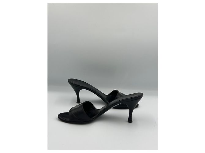 Mule Gucci in pelle nera con logo Nero - vista 6