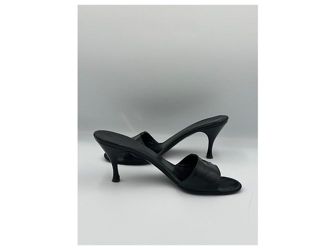 Mule Gucci in pelle nera con logo Nero - vista 7