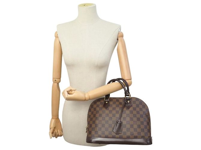 BORSA LOUIS VUITTON ALMA PM N53151 DAMIER EBENE CANVAS Marrone - vista 5
