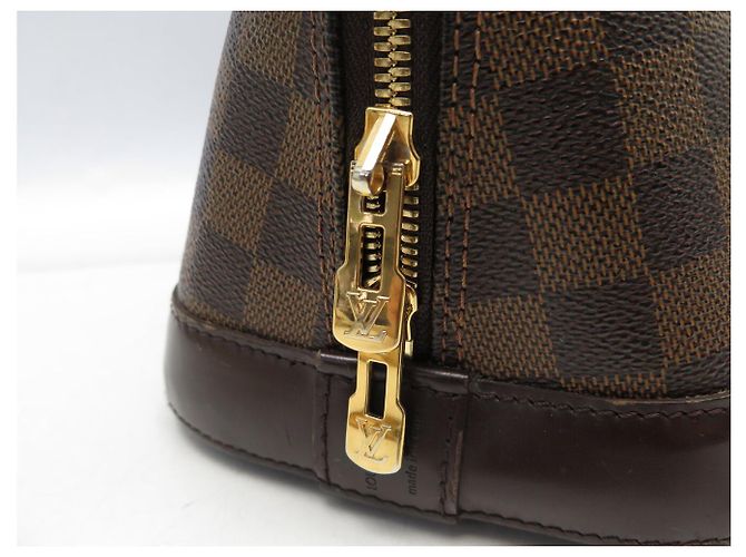 BORSA LOUIS VUITTON ALMA PM N53151 DAMIER EBENE CANVAS Marrone - vista 9