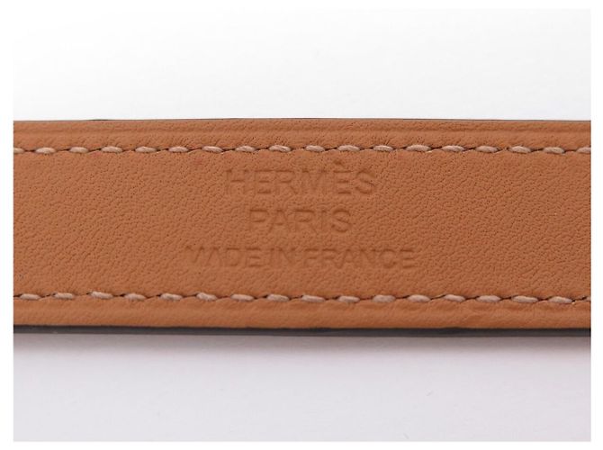 Hermès NUOVO BRACCIALE HERMES DRAG DOUBLE GIRO TAGLIA 2 15.5CM IN PELLE EPSOM BANGLE Rosso - vista 10