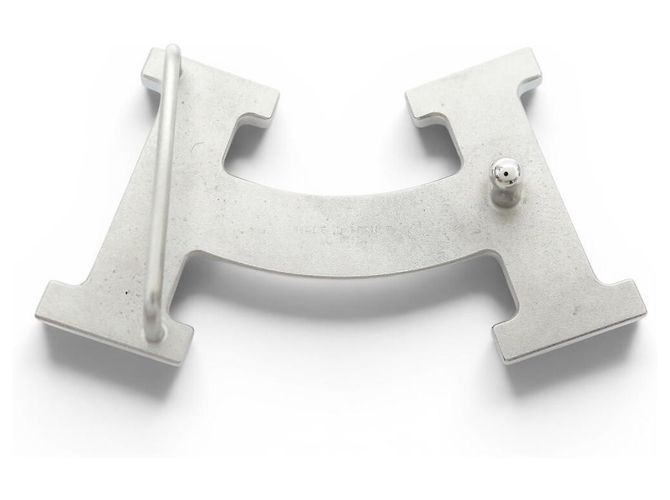 Hermès NUEVA HEBILLA DE CINTURÓN HERMES H SMILEY 32MM ACERO PALLADIUM SILVER Plata - vista 2