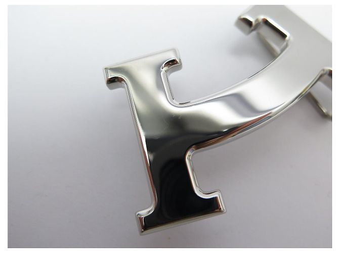 Hermès NUEVA HEBILLA DE CINTURÓN HERMES H SMILEY 32MM ACERO PALLADIUM SILVER Plata - vista 7
