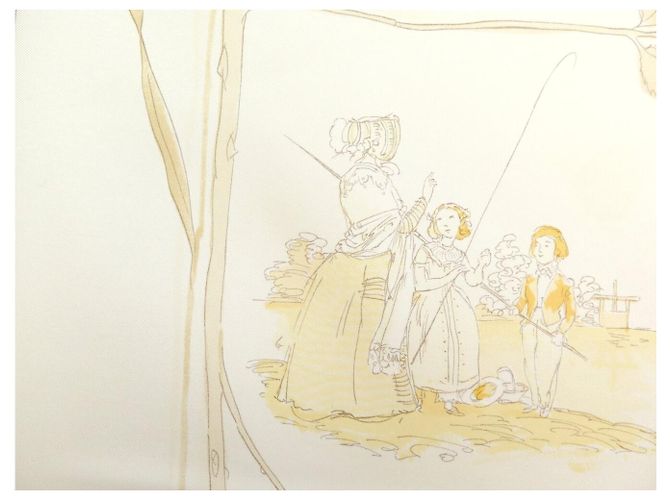 Hermès FULAR VINTAGE HERMES LA COMTESSE DE SEGUR 1ª EDIZIONE 1982 CARRE 90 SETA Beige - vista 10