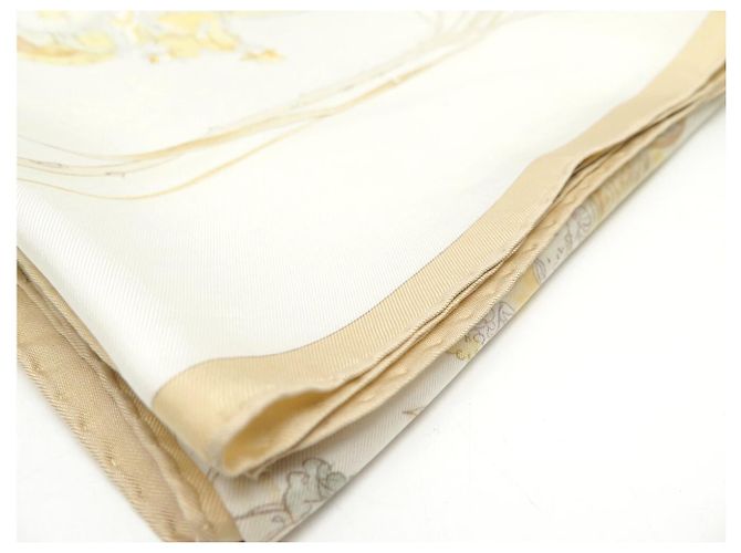 Hermès FULAR VINTAGE HERMES LA COMTESSE DE SEGUR 1ª EDIZIONE 1982 CARRE 90 SETA Beige - vista 14