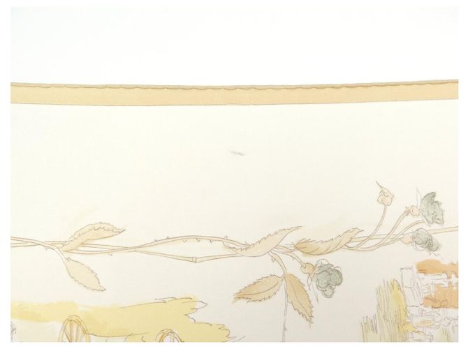 Hermès FULAR VINTAGE HERMES LA COMTESSE DE SEGUR 1ª EDIZIONE 1982 CARRE 90 SETA Beige - vista 8