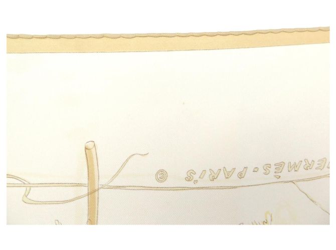 Hermès FULAR VINTAGE HERMES LA COMTESSE DE SEGUR 1ª EDIZIONE 1982 CARRE 90 SETA Beige - vista 9