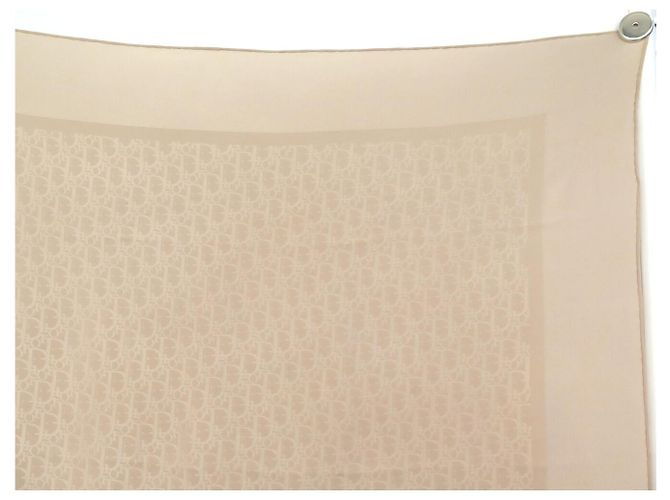 FASCIA QUADRATA IN SETA CHRISTIAN DIOR MONOGRAMME OBLIQUE 90 BEIGE - vista 3