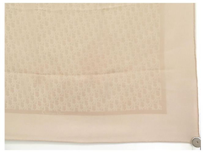 FASCIA QUADRATA IN SETA CHRISTIAN DIOR MONOGRAMME OBLIQUE 90 BEIGE - vista 4