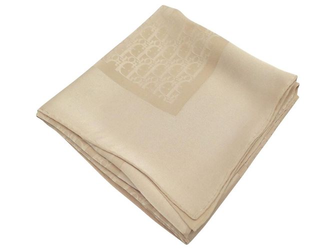 FASCIA QUADRATA IN SETA CHRISTIAN DIOR MONOGRAMME OBLIQUE 90 BEIGE - vista 9